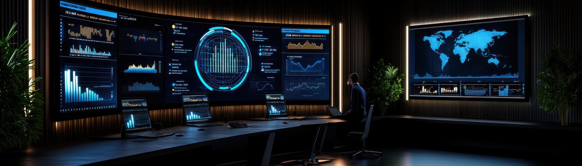 berater am laptop mit datenvisualisierung